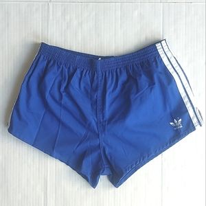 Vtg Adidas 70s 80s Trefoil Running Sprinter Swim Shorts Mens Size L 36/38 Blue